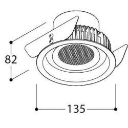 TAL ORBITAL LEAF THROUGH FLOW recessed spot