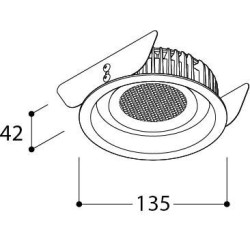 TAL ORBITAL LEAF THROUGH FLOW LOOK recessed spot