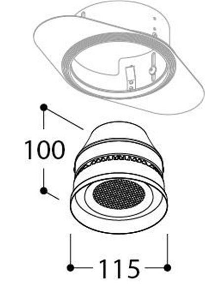 TAL ORBITAL TRIMLESS SPEAKER inbouwspot