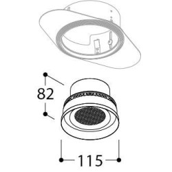 TAL ORBITAL TRIMLESS THROUGH FLOW recessed spot
