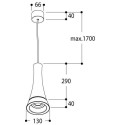 TAL PARIS NXT LED - BLACK MAINSCORD MAINS DIMM hanglamp