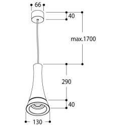 TAL PARIS NXT LED SUSPENDED - MAINS DIMM suspension lamp