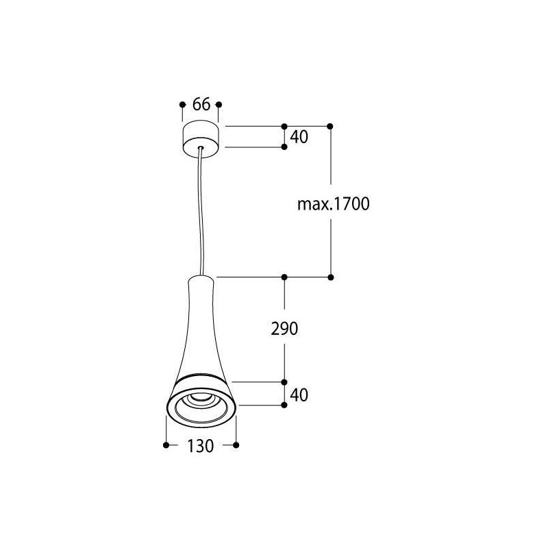 TAL PARIS NXT LED SUSPENDED - MAINS DIMM hanglamp