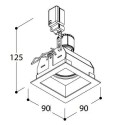TAL QUAD 1 GU10 TORSION inbouwspot