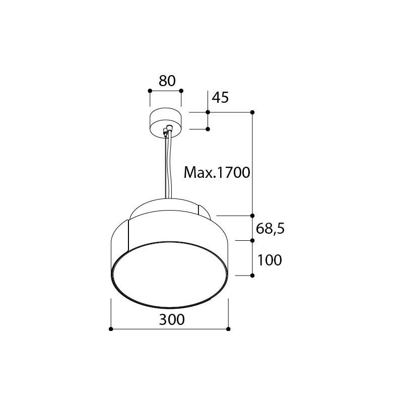TAL ROLLO 300 Suspended hanglamp
