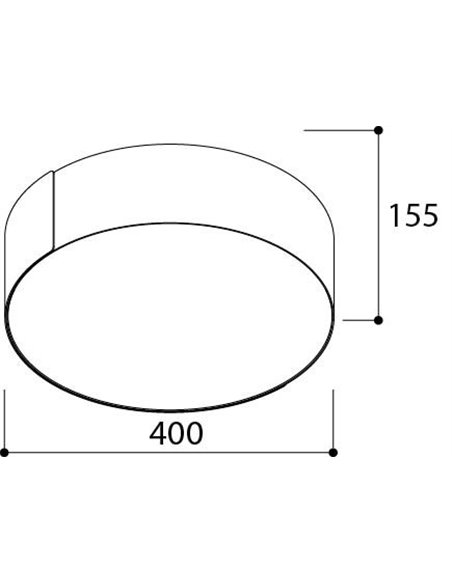 TAL ROLLO 400 Surface Mounted plafondlamp