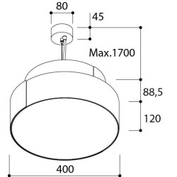 TAL ROLLO 400 Suspended  suspension lamp