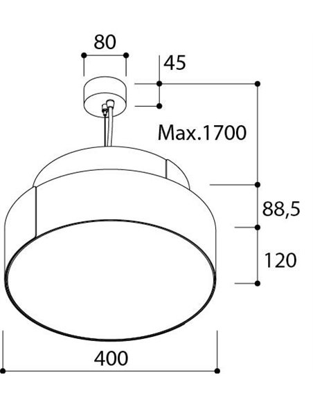 Tal Lighting ROLLO 400 Suspended Hängelampe