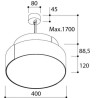 TAL ROLLO 400 Suspended  suspension lamp