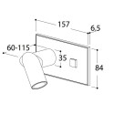 TAL Select 1TMicroscoop 24V-250V push button wandlamp