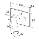 TAL Select 1TNobel 24V-250V push button wandlamp