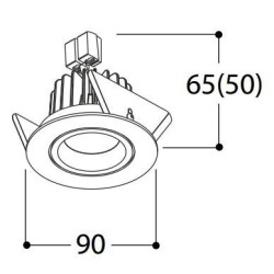 TAL SOLID ROUND HALOLED ceiling lamp