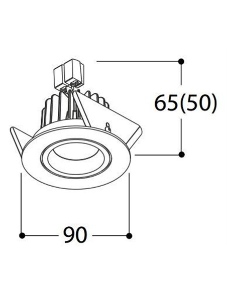 TAL SOLID ROUND HALOLED plafondlamp