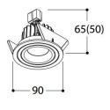 TAL SOLID ROUND MOBY HALOLED plafondlamp