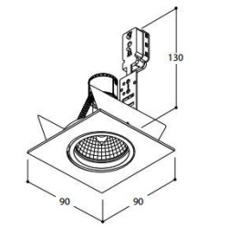 TAL SOLID SQUARE GU10 ceiling lamp