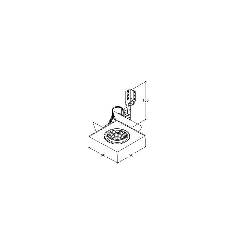 TAL SOLID SQUARE GU10 plafondlamp