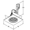 TAL SOLID SQUARE GU10 ceiling lamp