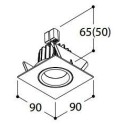TAL SOLID SQUARE HALOLED plafondlamp