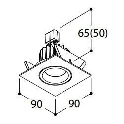 TAL SOLID SQUARE HALOLED ceiling lamp