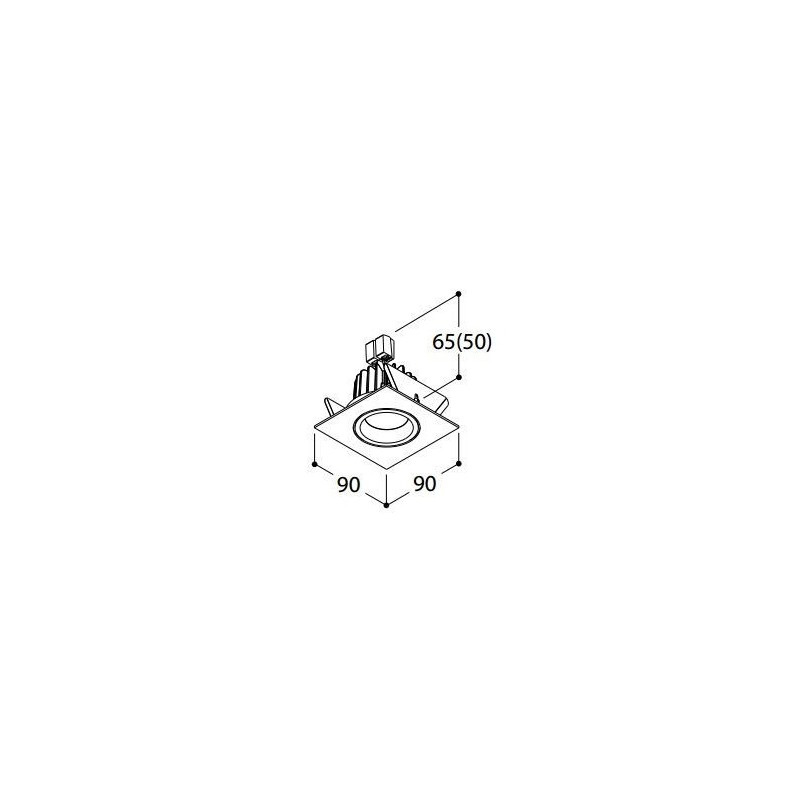 TAL SOLID SQUARE HALOLED plafondlamp