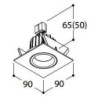 TAL SOLID SQUARE HALOLED ceiling lamp