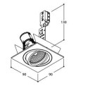 TAL SOLID SQUARE MOBY GU10 plafondlamp
