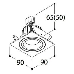 TAL SOLID SQUARE MOBY HALOLED ceiling lamp