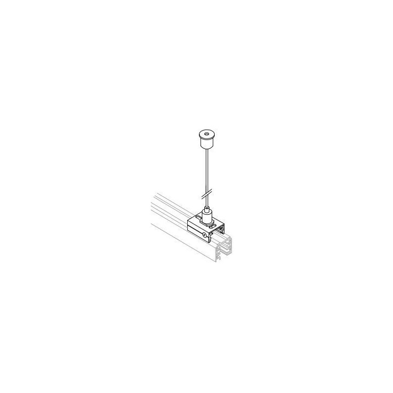 TAL SURFACE TRACK 3F - PENDANT CLIP + SUSP STEEL WIRE 6.2m