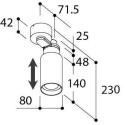TAL TELESCOOP Surface Mounted plafondlamp