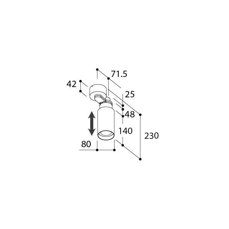 TAL TELESCOOP Surface Mounted plafondlamp
