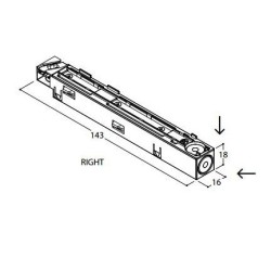 TAL TRACK 48V - END FEED RIGHT
