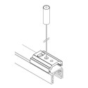 TAL TRACK 48V SURFACE - PENDANT CLIP + SUSP STEEL WIRE 2.25m