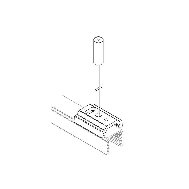 TAL TRACK 48V SURFACE - PENDANT CLIP + SUSP STEEL WIRE 2.25m