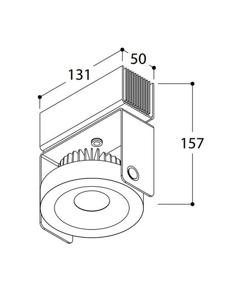 TAL WODAN SURFACE 1xBEAUFORT² MAINS DIMMABLE wandverlichting