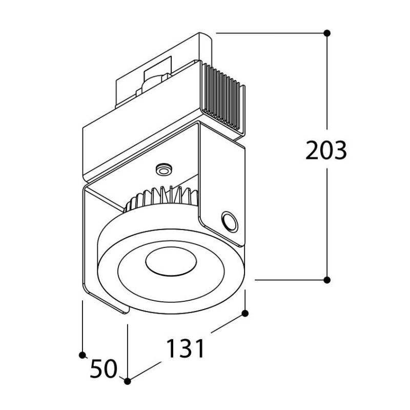 TAL WODAN TRACK 1xBEAUFORT² MAINS DIMMABLE trackverlichting