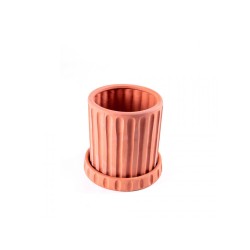 Seletti Magna Graecia Terracotta Vase With Saucer - Dorico