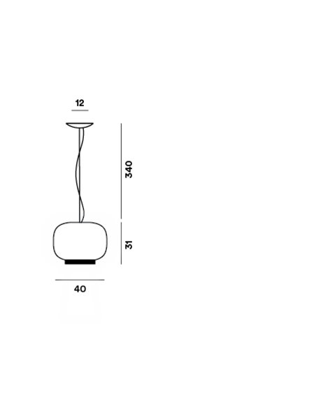 Foscarini Chouchin 1 Bianco suspension lamp