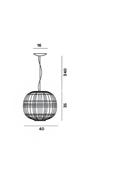 Foscarini Tartan suspension lamp