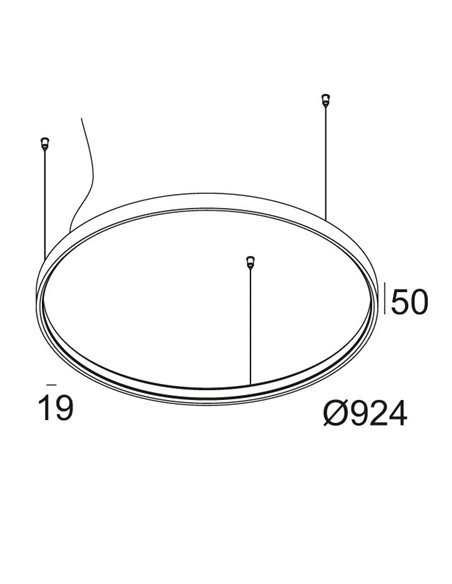 Delta Light SUPERLOOP HC 90 SBL Hanglamp