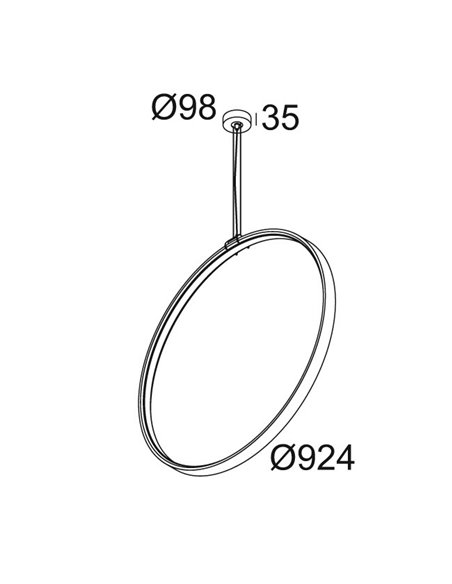 Delta Light SUPERLOOP VC 90 SBL Hanglamp