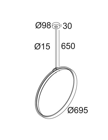 Delta Light SUPERLOOP VR 70 SBL Pendant