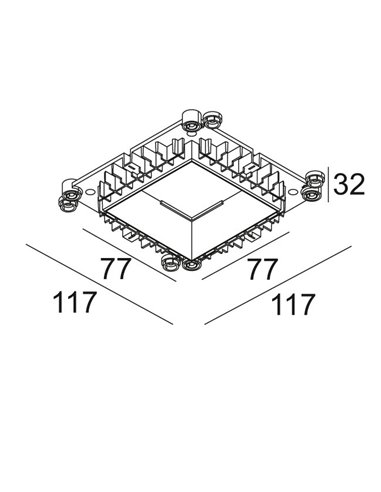 Delta Light MOUNTING KIT 75 TRIMLESS