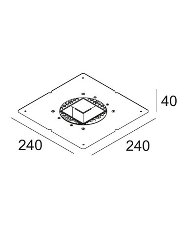 Delta Light MOUNTING KIT 75 TRIMLESS O.F.A.