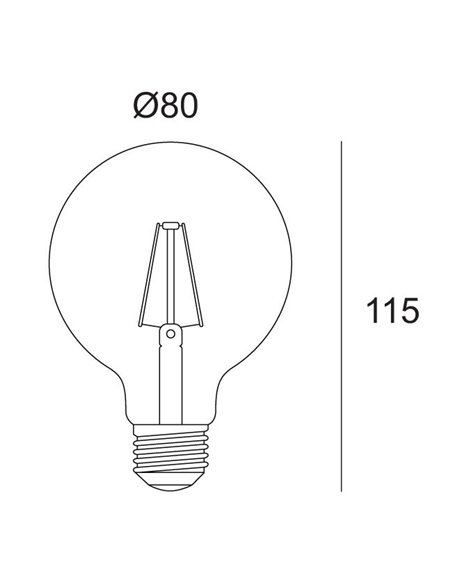 Delta Light LED FILAMENT GL80 E27 8W 2700K