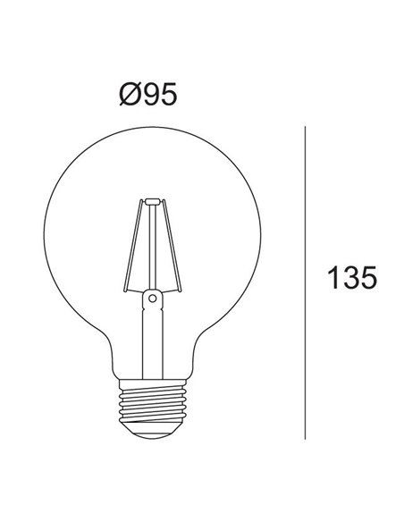 Delta Light LED FILAMENT GL95 E27 8W 2700K