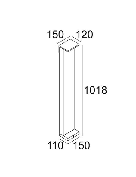 Delta Light OBLIX F 100 Vloerlamp