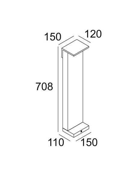 Delta Light OBLIX F 70 Vloerlamp