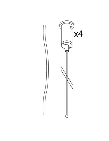 Delta Light SUSPENSION SET 30 2x0,75 1,6m