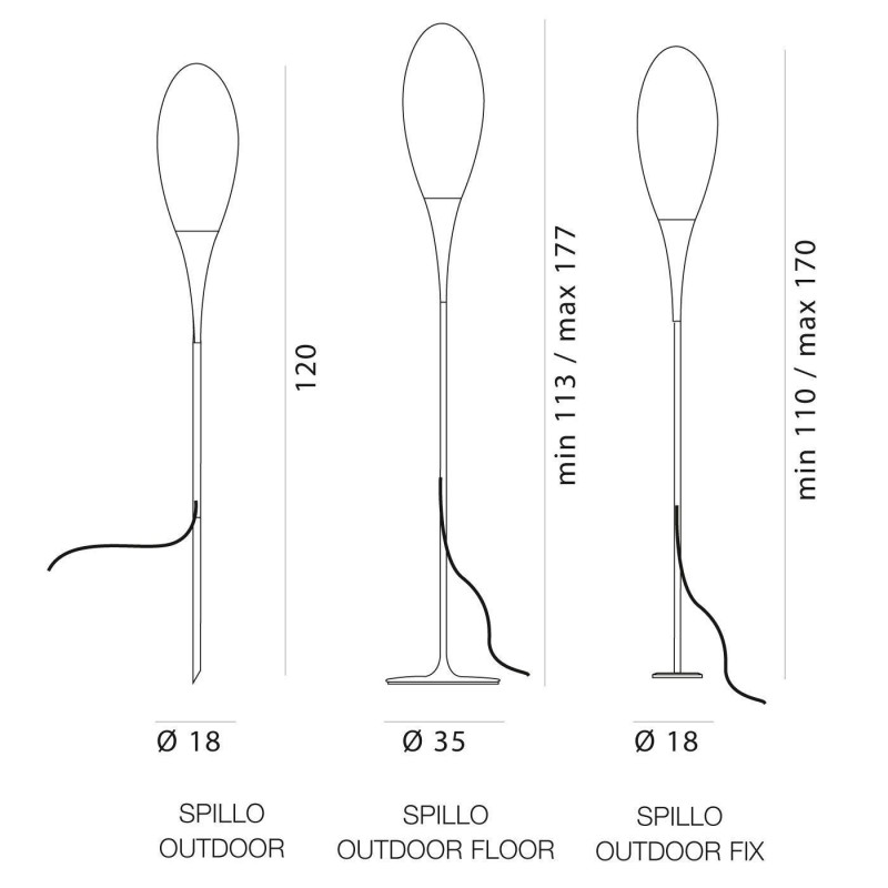 Kundalini SPILLO OUTDOOR PEG Vloerlamp
