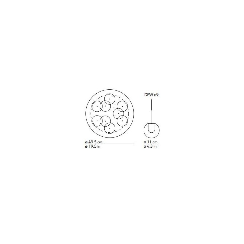 Kundalini Dew 9 Chandelier Hanglamp